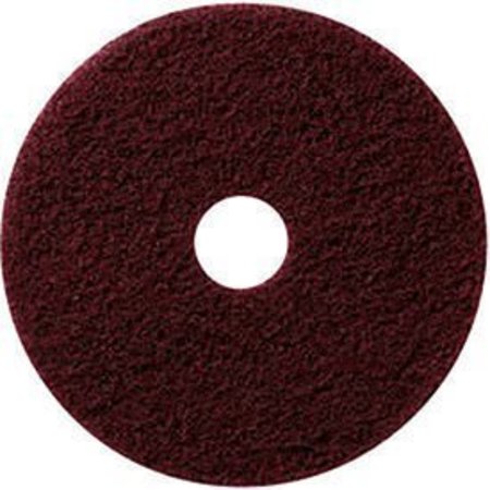 AMERICO Global Industrial„¢ 22" Stripping Pad, Burgundy, 5 Per Case 430522